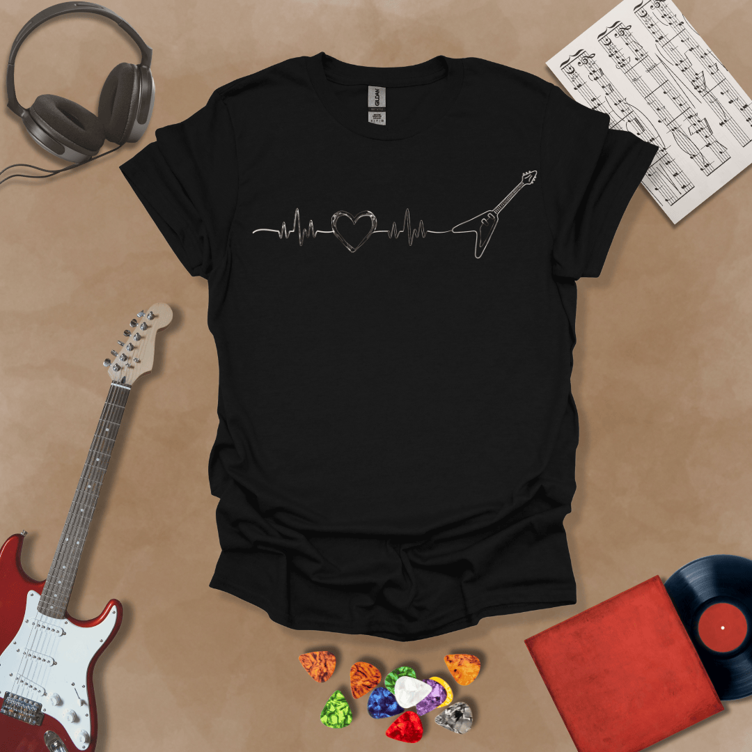 Guitar Heartbeat Unisex Softstyle T-Shirt