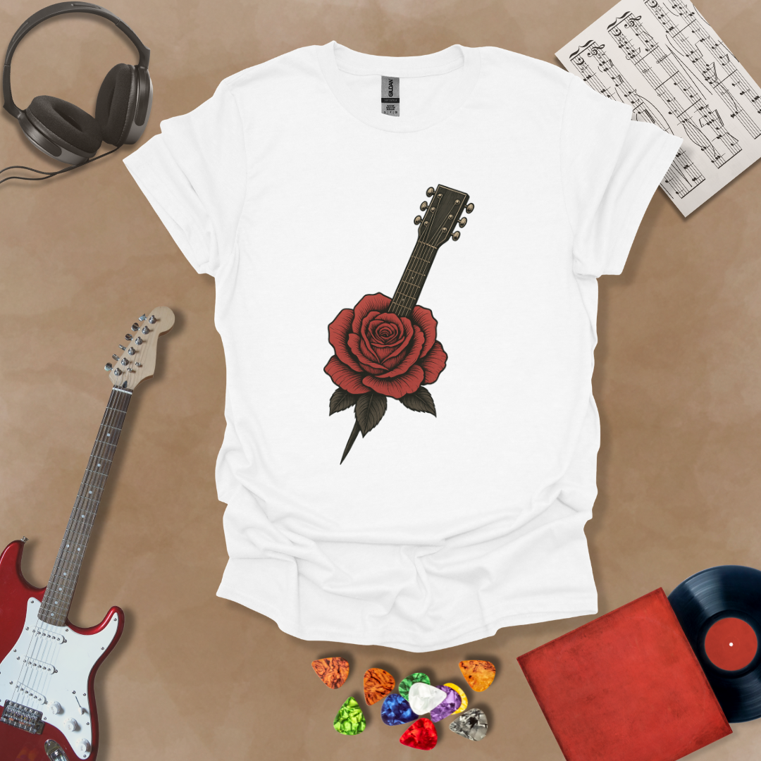 Guitar Rose Unisex Softstyle T-Shirt