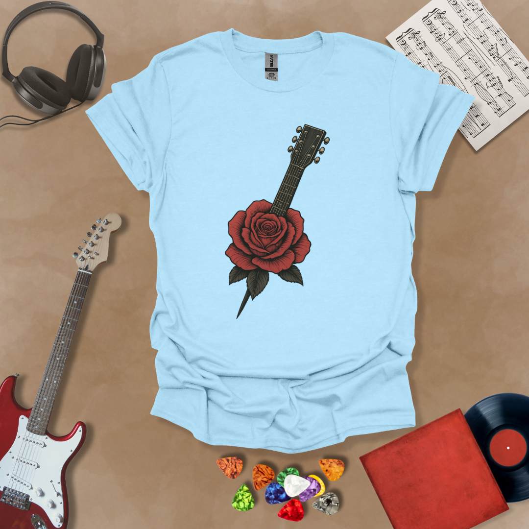 Guitar Rose Unisex Softstyle T-Shirt