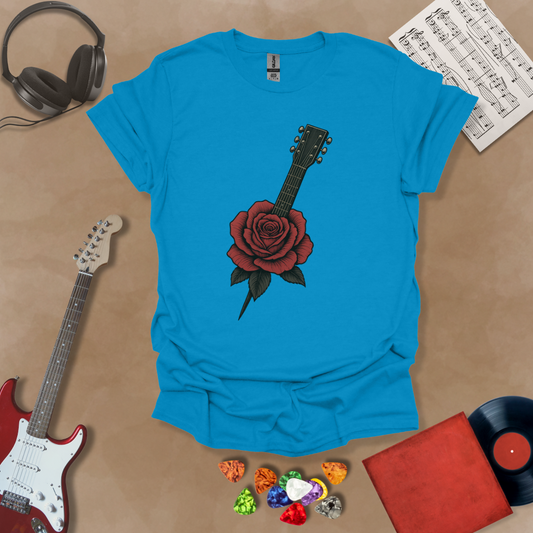 Guitar Rose Unisex Softstyle T-Shirt