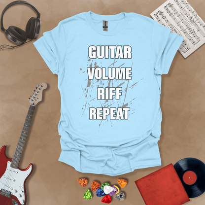Guitar, Volume, Riff, Repeat - Unisex Softstyle T-Shirt