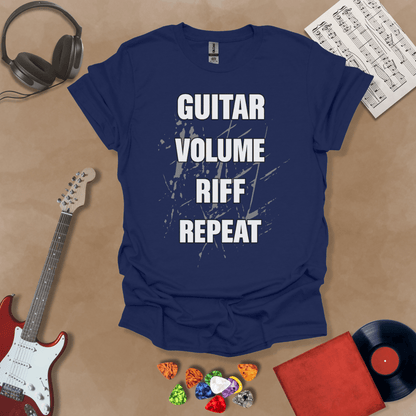 Guitar, Volume, Riff, Repeat - Unisex Softstyle T-Shirt