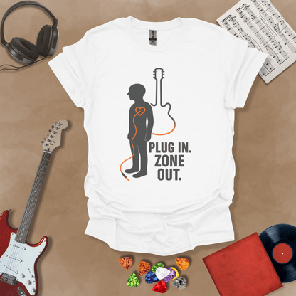 Plug In. Zone Out. Unisex Softstyle T-Shirt