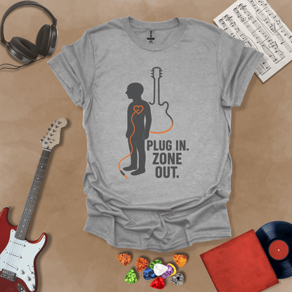 Plug In. Zone Out. Unisex Softstyle T-Shirt