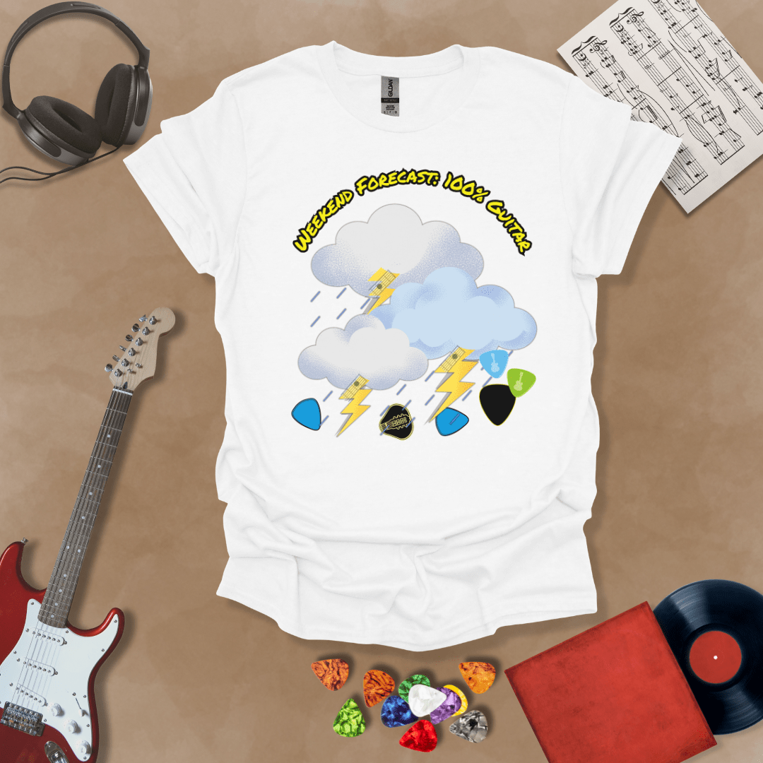 Weekend Forecast 100% Guitar Unisex Softstyle T-Shirt