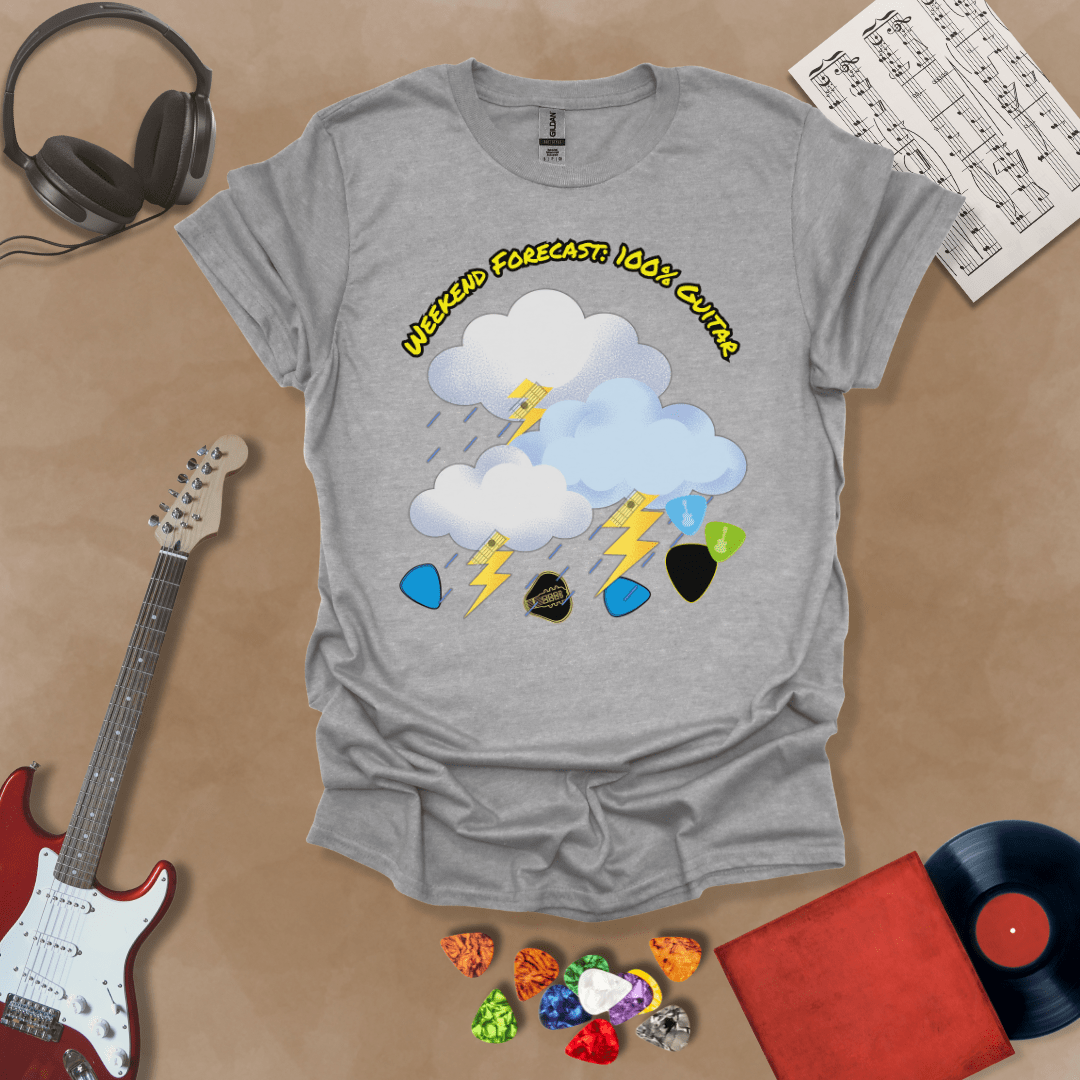 Weekend Forecast 100% Guitar Unisex Softstyle T-Shirt