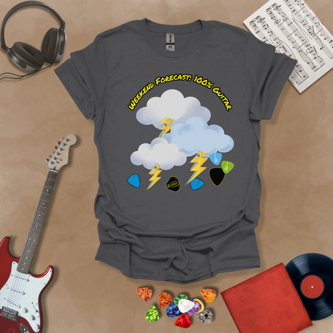 Weekend Forecast 100% Guitar Unisex Softstyle T-Shirt
