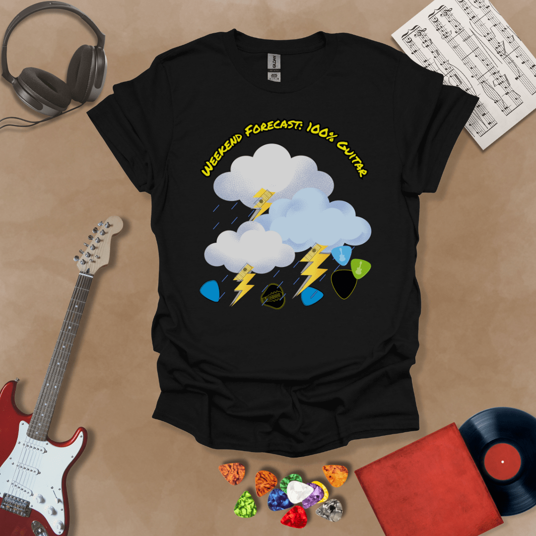 Weekend Forecast 100% Guitar Unisex Softstyle T-Shirt