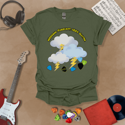 Weekend Forecast 100% Guitar Unisex Softstyle T-Shirt