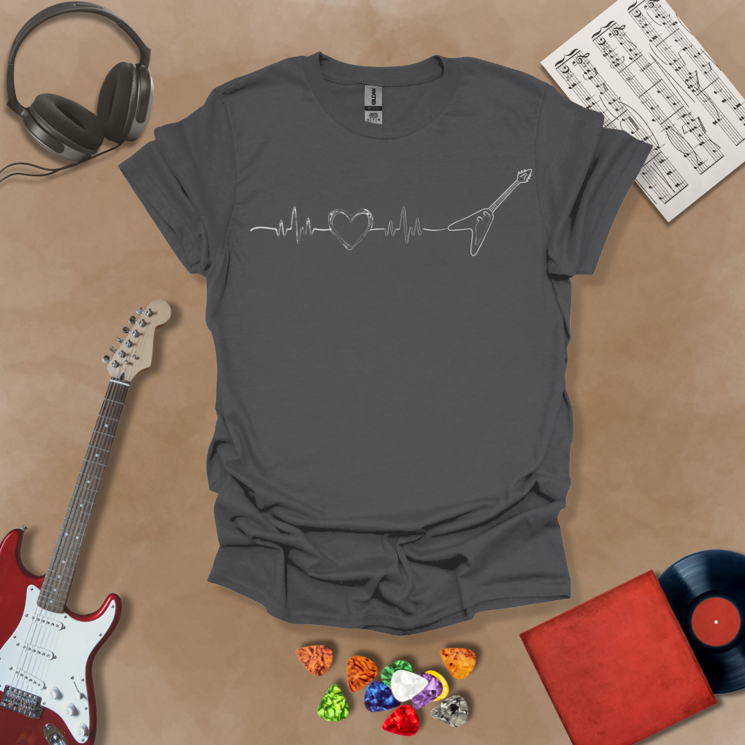 Guitar Heartbeat Unisex Softstyle T-Shirt