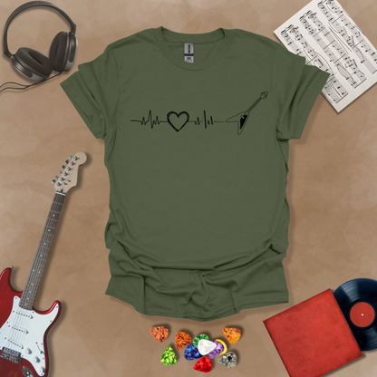 Guitar Heartbeat Unisex Softstyle T-Shirt